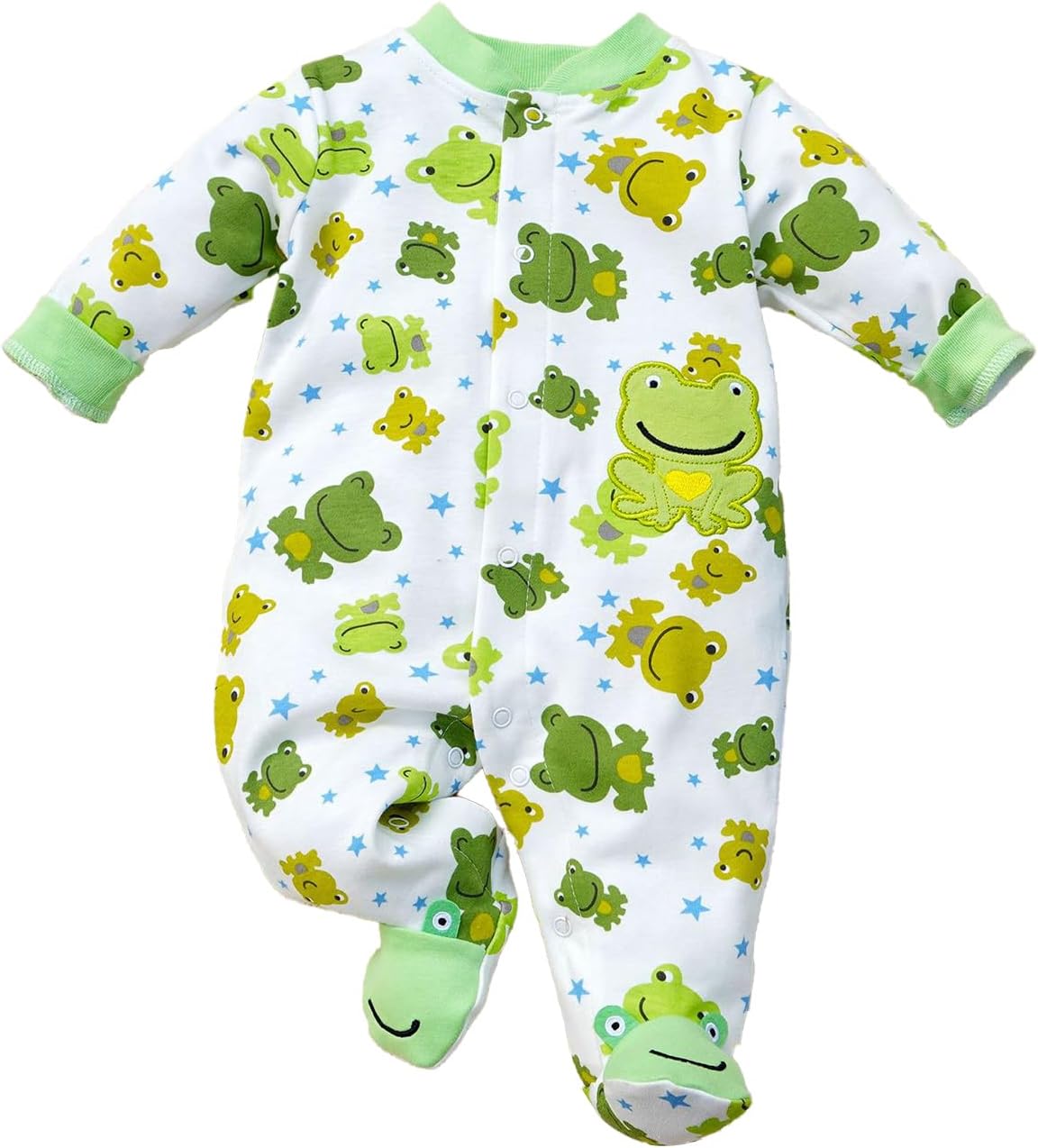 Baby Boys Girls Long Sleeve Romper Pure Cotton Footed New Born Clothes