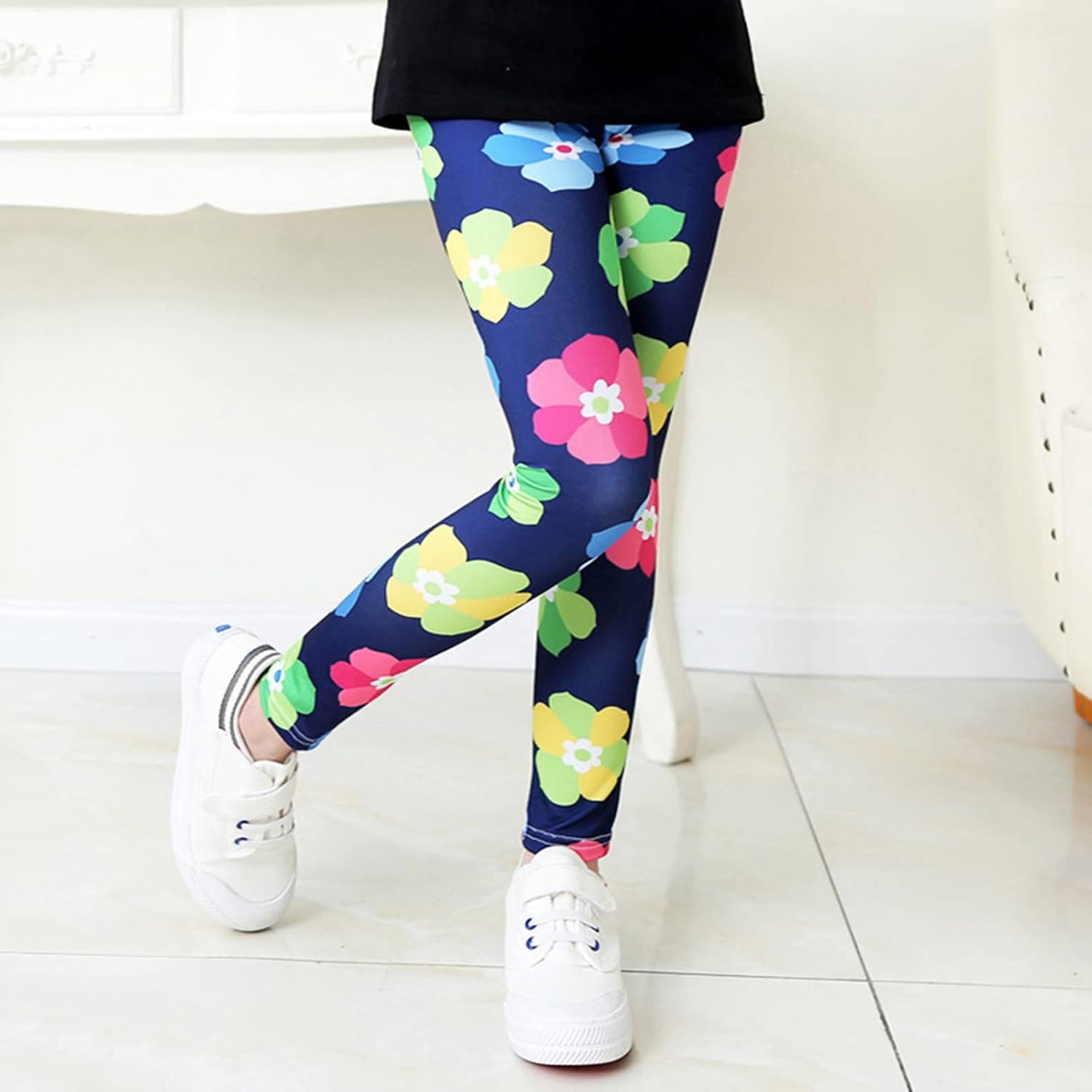 ToddlBy - Soft Floral Print Loose Pants for Kids Fall Spring Outfits