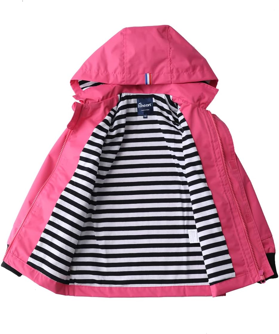 Hiheart waterproof Cotton Lined Adjustable Hooded Jacket