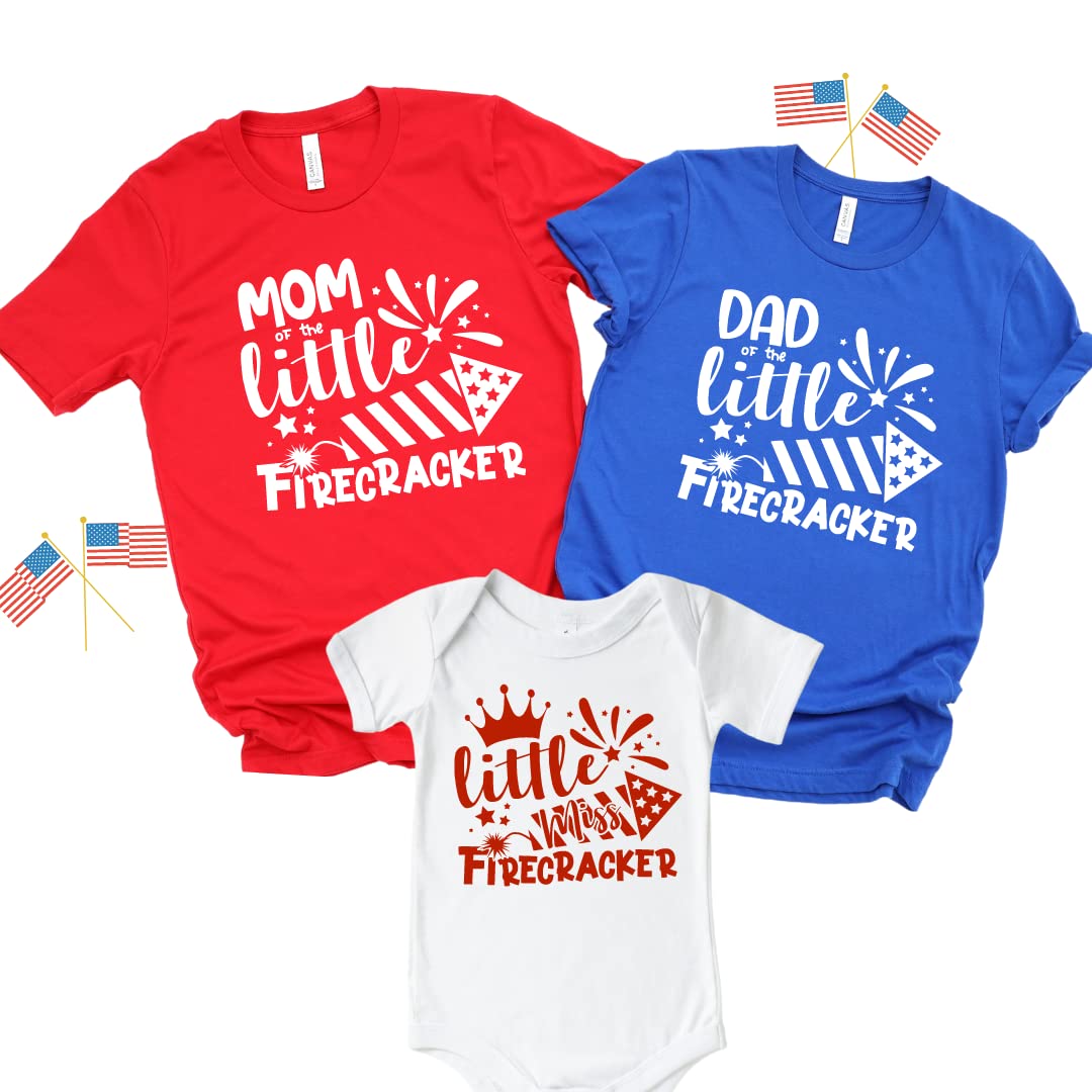 Fourth of July Family Matching Shirts Set for Mom Dad and Baby