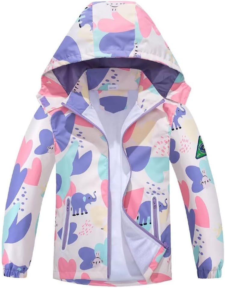 Welity Girls Waterproof Wind-Resistant Jackets Style Meets Functionality