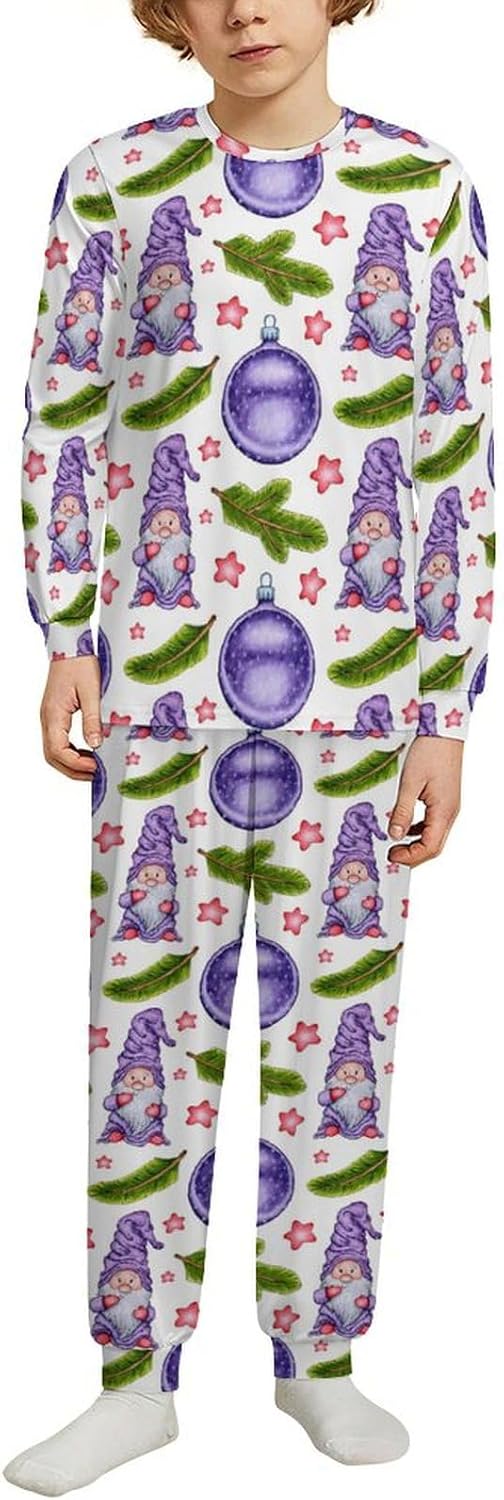MEIKKO Kids Christmas dumped snowflakes Pajama Set
