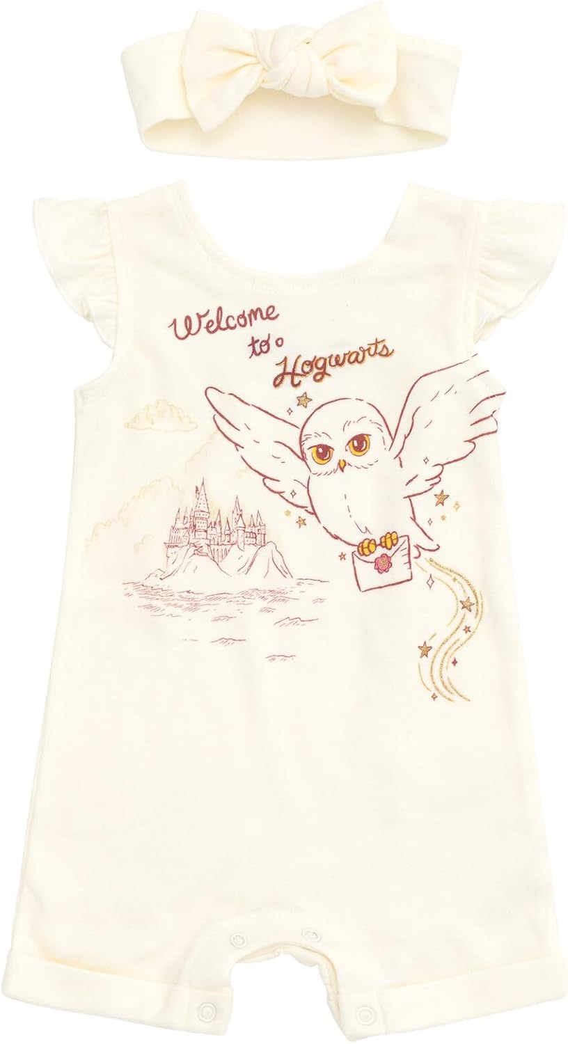Harry Potter Charm Style - Hedwig Owl Romper Headband for Baby