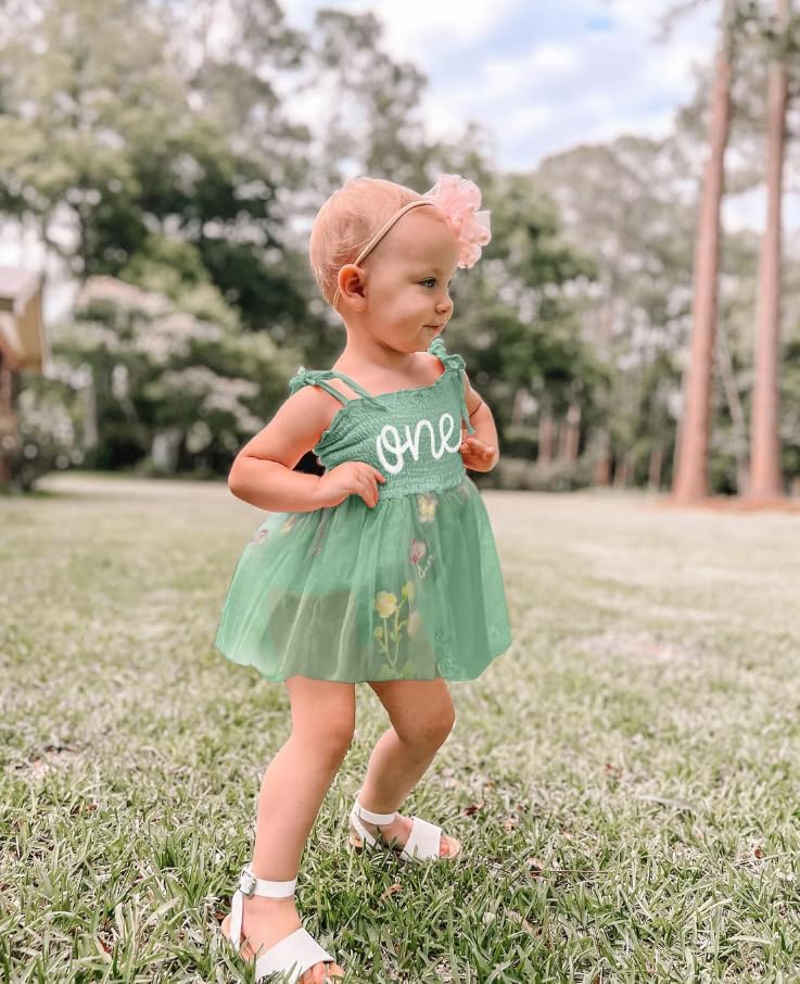 Baby Girl 1st Birthday Romper