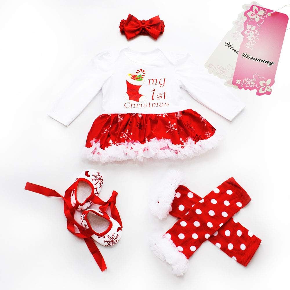 Cute Christmas Romper Tutu Set for Newborn Girls