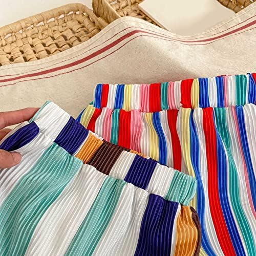 Tropical Stripe Summer Outfit Boys Girls Cotton Pants