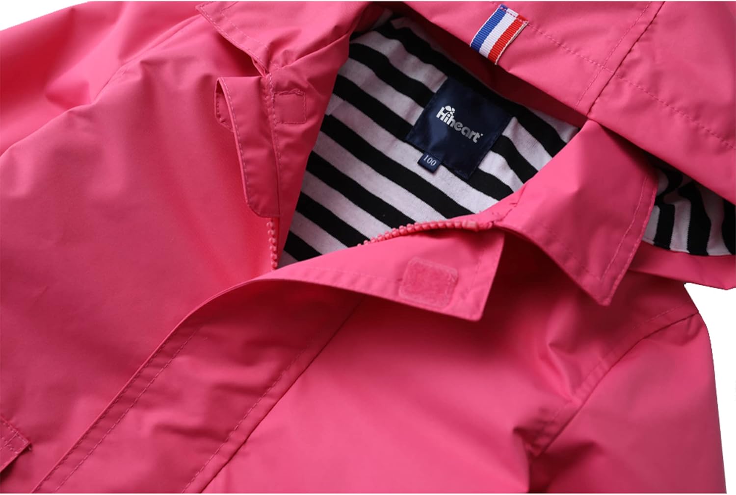 Hiheart waterproof Cotton Lined Adjustable Hooded Jacket