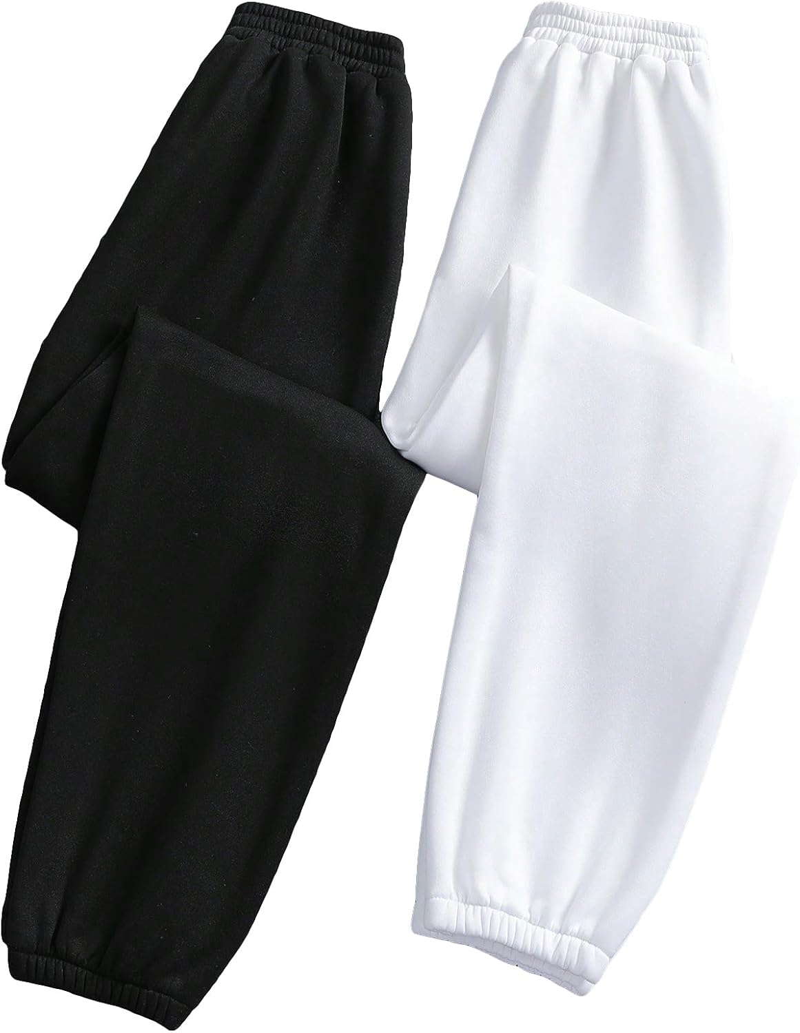 Floerns Girls 2 Pcs Elastic Waist Active Running Solid Jogger Sweatpants 1
