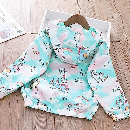 Little Hand Girls Cartoon Unicorn Jacket