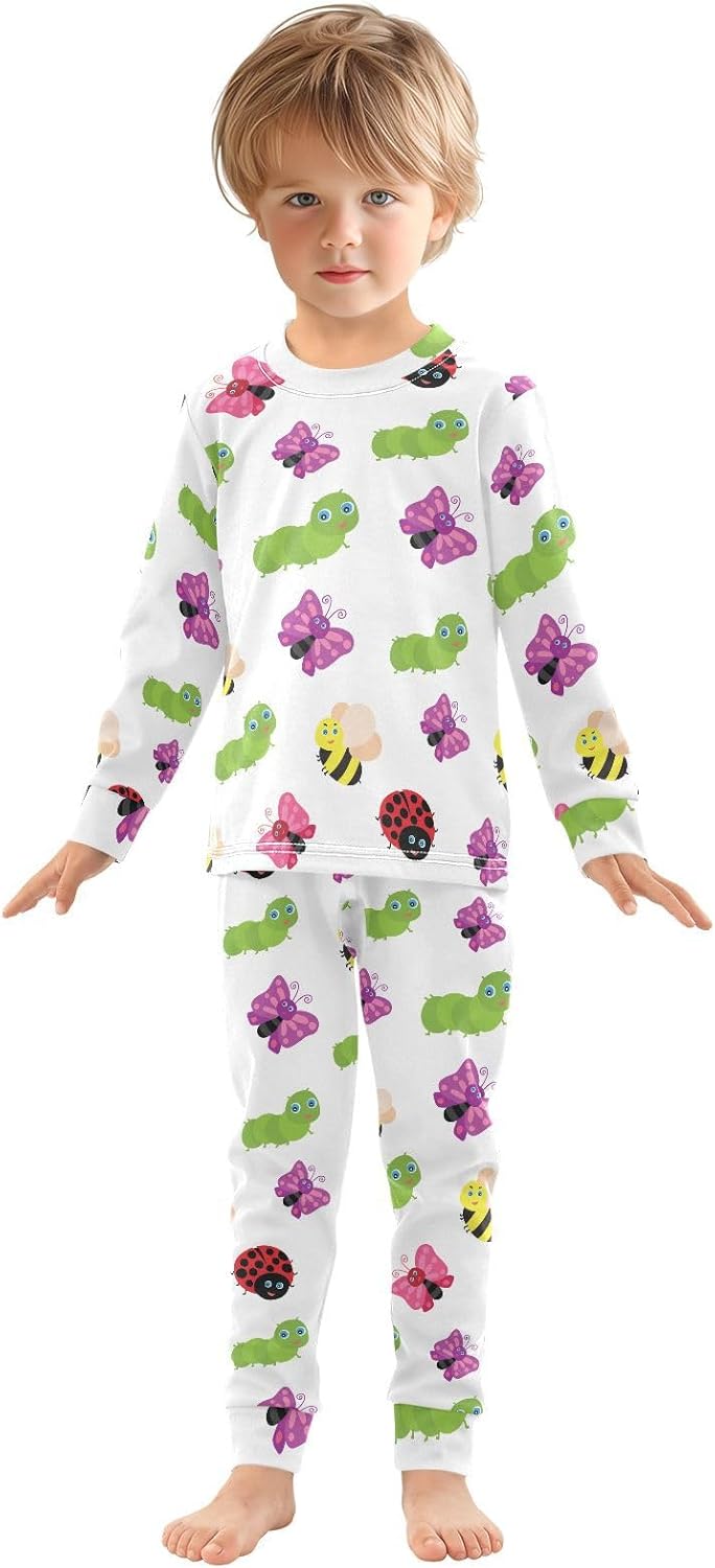 WIFIU 2-Piece Long Sleeve Pajama Set for Girls