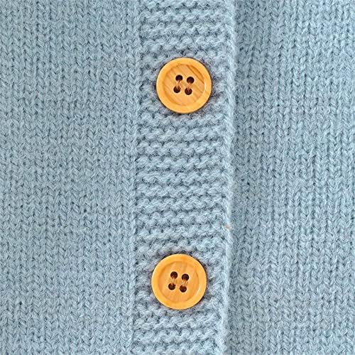 Sky Blue Knit Cardigan Sweater