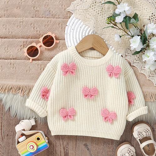 ToddlBy Baby Girls Soft Knit Sweater Pullover 6-9 Months Warm and Cozy