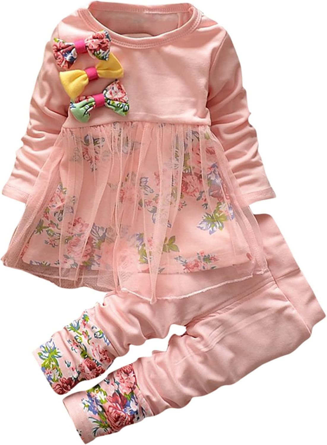 Floral Mesh Romper for Baby Girls 3-12 Months
