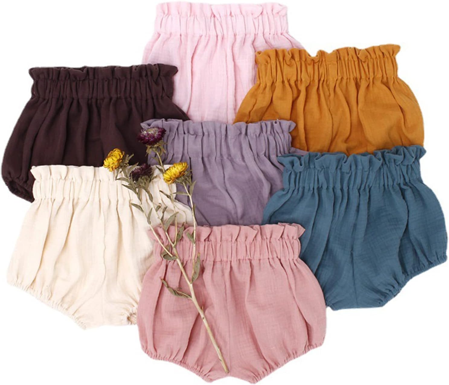 EISHOW Baby Cotton Bloomers Soft Comfortable Floral Diaper Covers