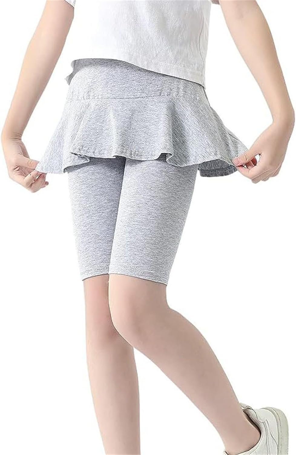 Toddler Girls Leggings with Ruffle Skirt and Stretchy Waist