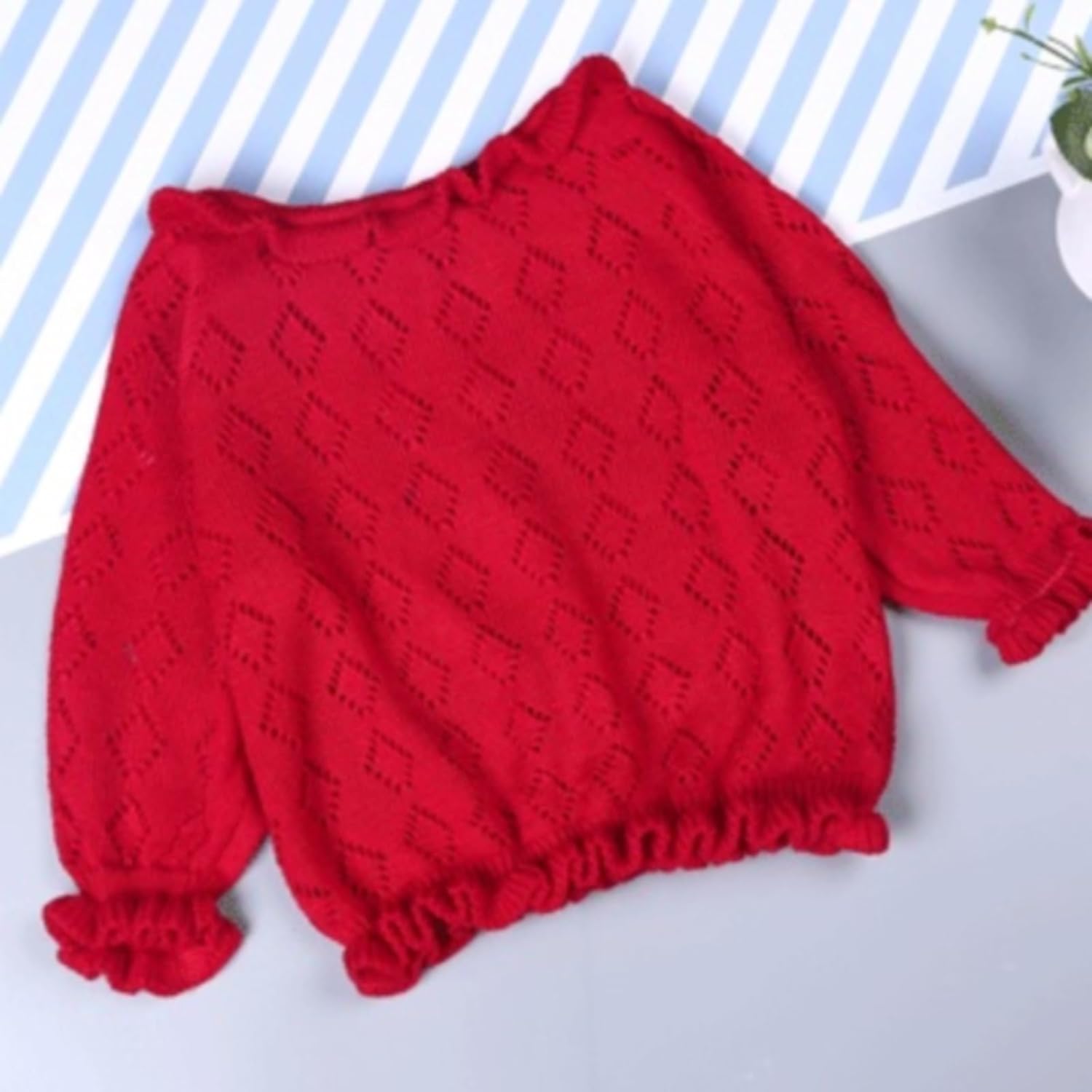 Boys Girls Ribbed Knit Sweater