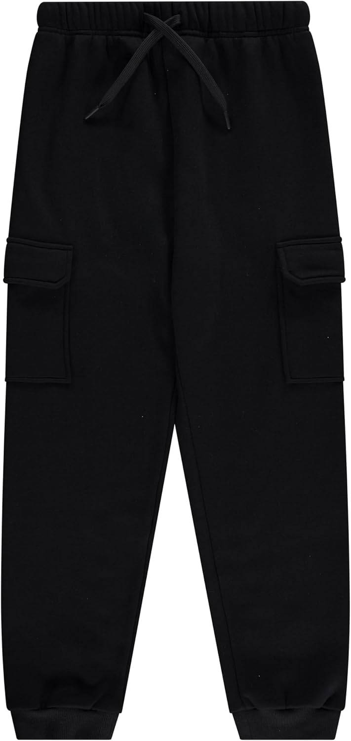 Girls Cotton Blend Jogger Pants Set - Cozy Stylish - Pack of 3 with Drawstring