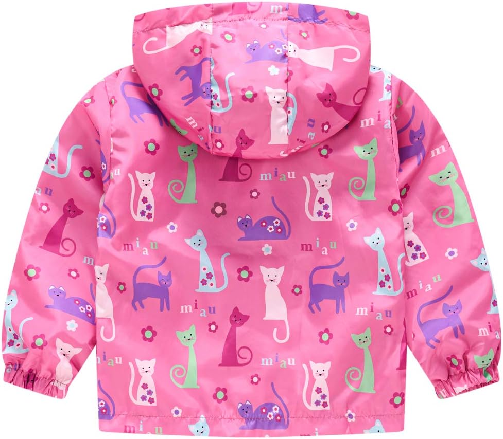 TUIJI ECCO-KIDS Cute Cartoon Print Zip Jacket for Boys Girls