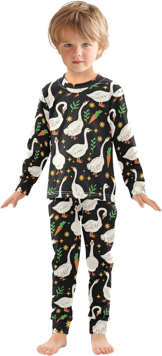 Soft Cotton Pajama Set for Girls - Long Sleeve breathable comfortable sleepwear