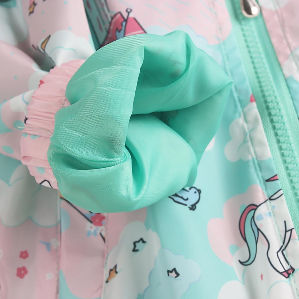 Little Hand Girls Cartoon Unicorn Jacket
