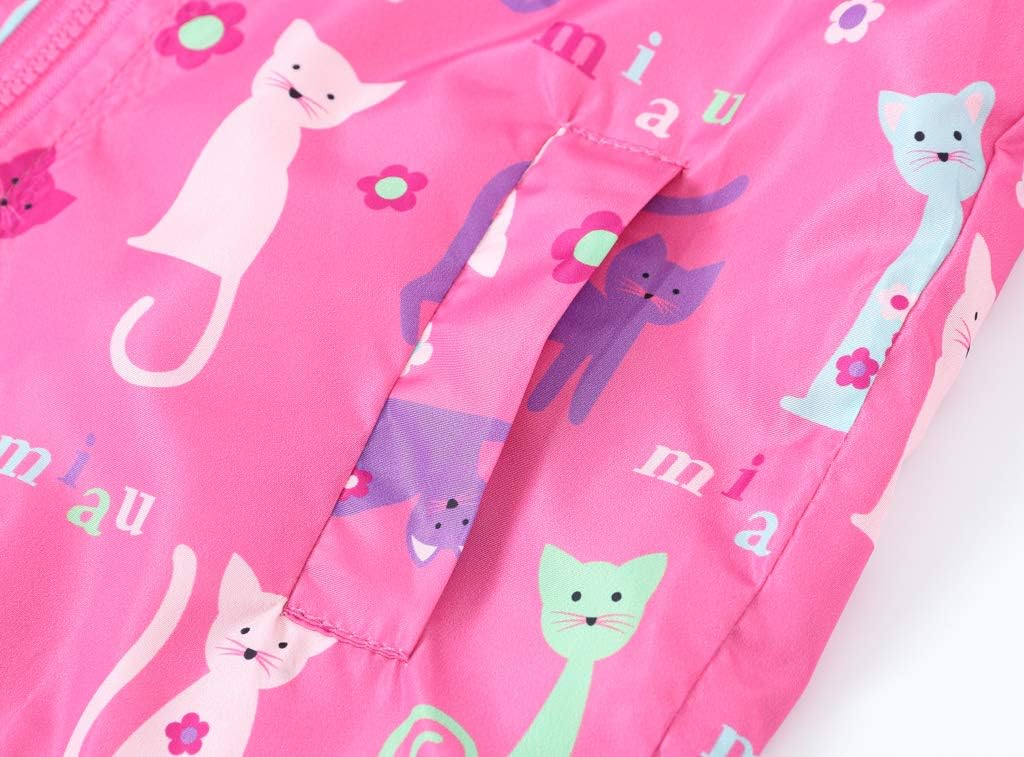 TUIJI ECCO-KIDS Cute Cartoon Print Zip Jacket for Boys Girls
