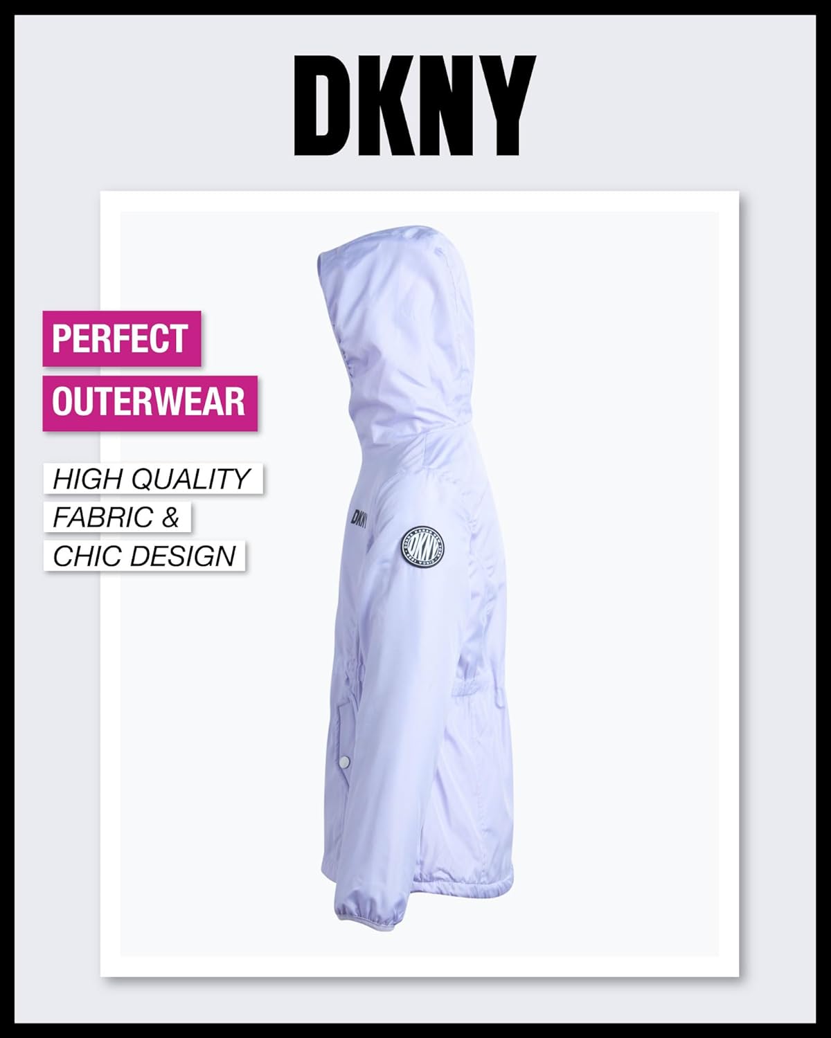 DKNY Girls Anorak Jacket - Weather Resistant Polar Fleece