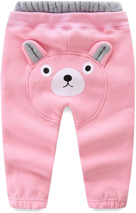 Mud Kingdom Kids Cozy Fleece Jogger Pants Winter Bear