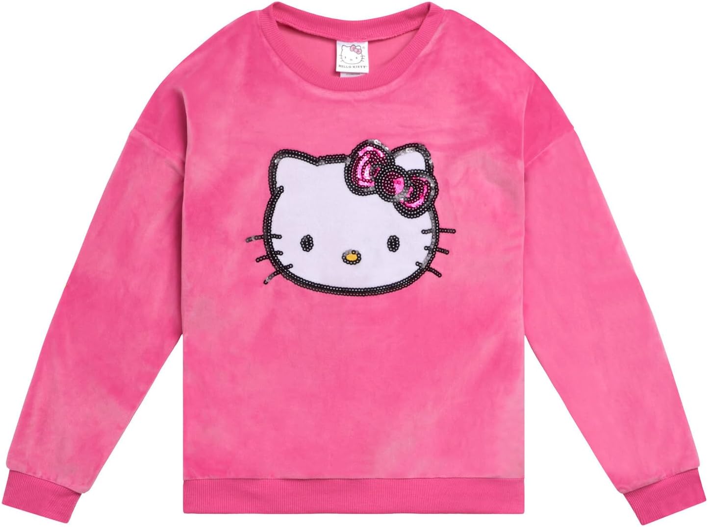 Hello Kitty Girls Set FleeceDrop Shoulder Sweatshirt Jogger Pants with Playful Design
