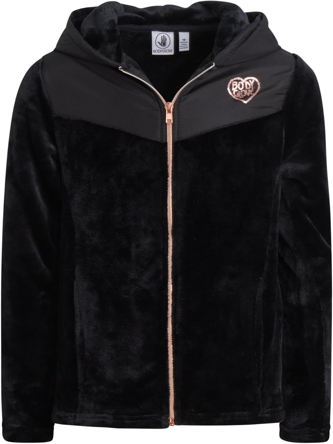 Body Glove Girls Plush Fleece Zip-Up Sweater
