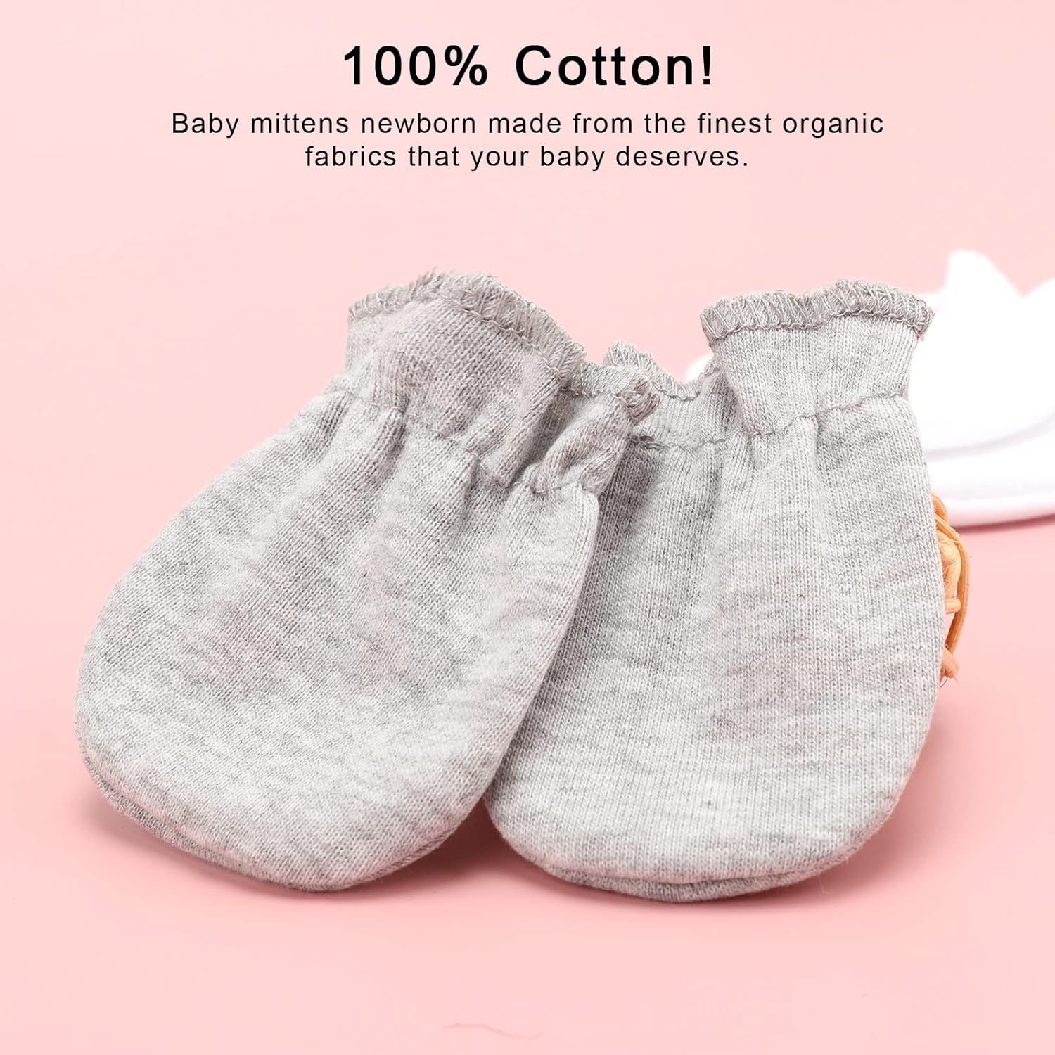 No Scratch Cotton mittens for newborns