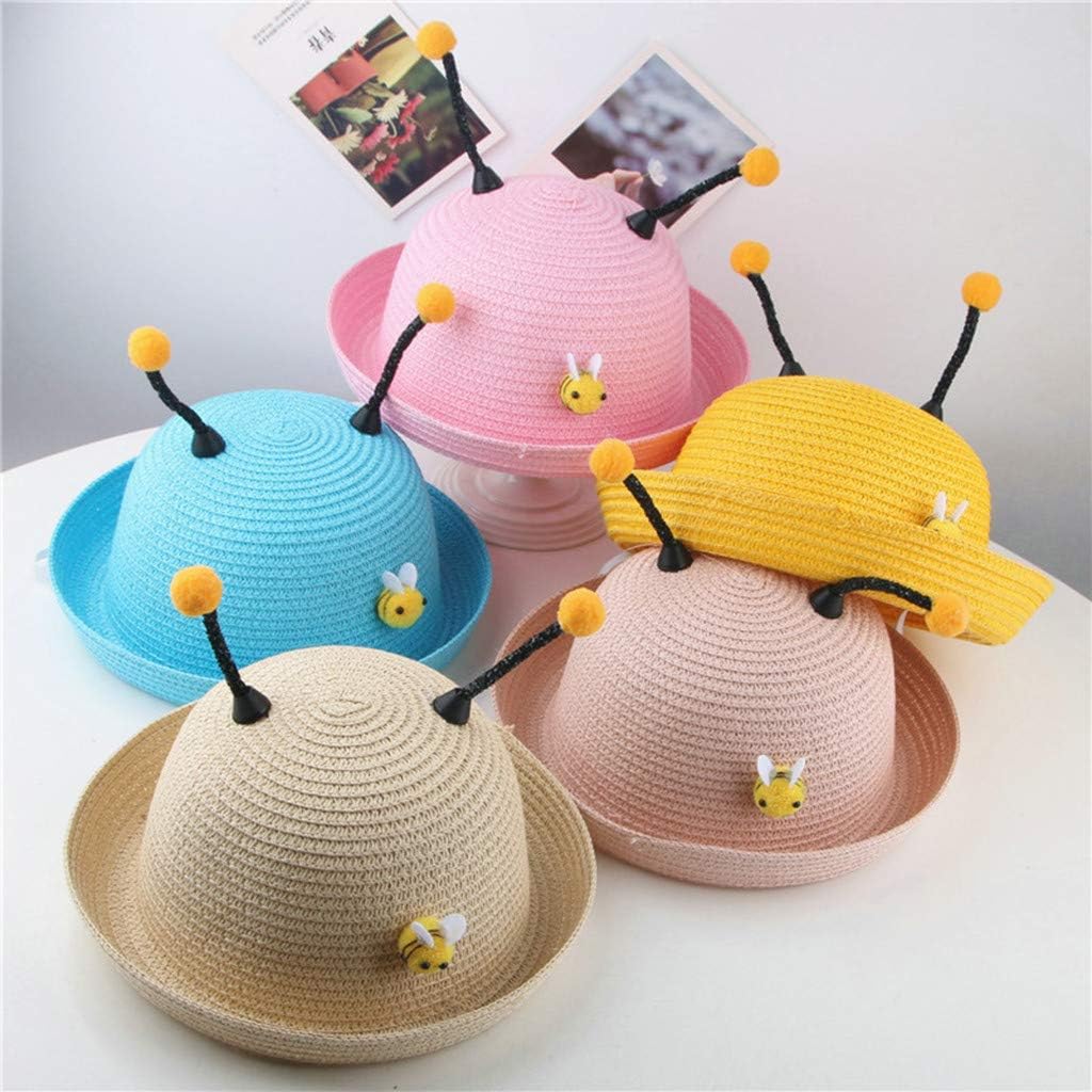 Summer Animal Style Straw Hat for Kids UPF 50