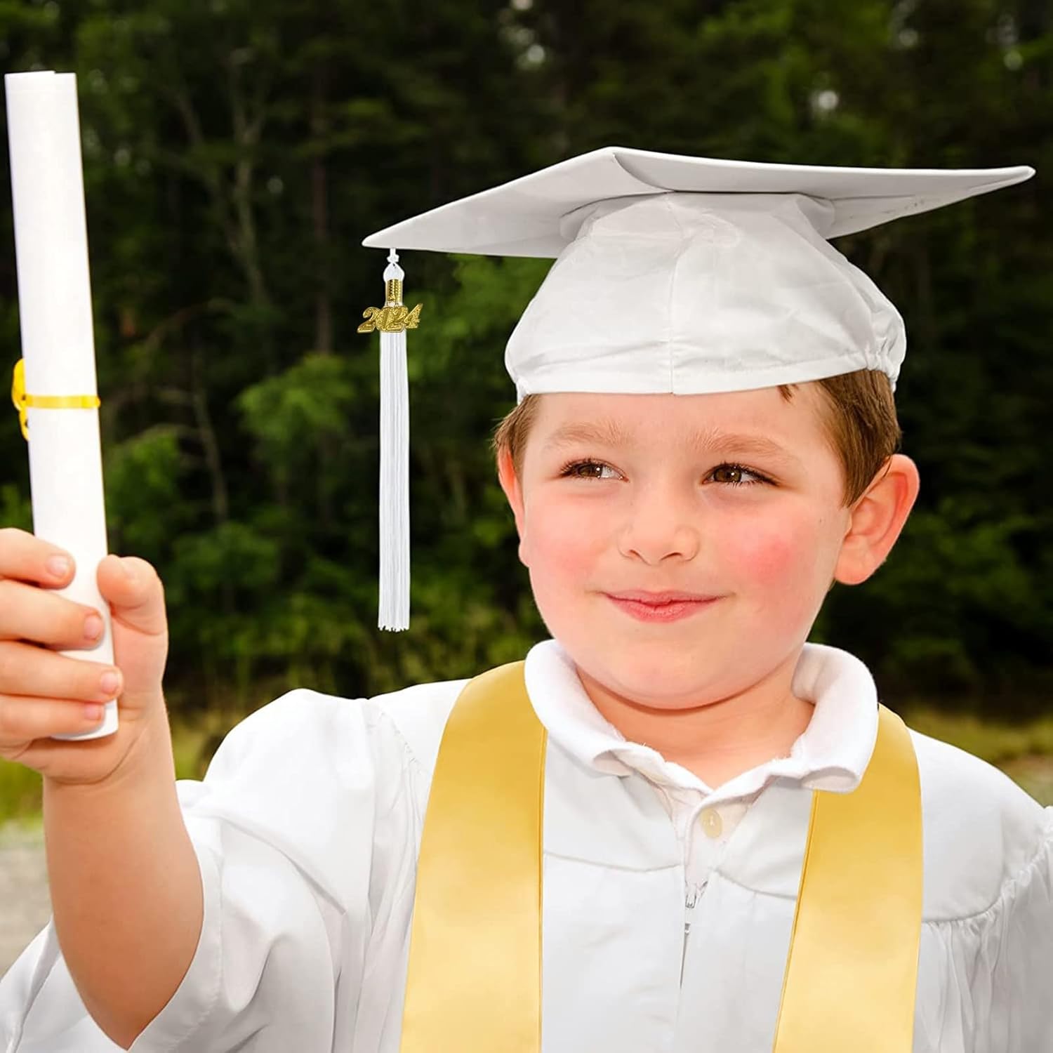 Generic Unisex Bachelors Elastic Cap for Preschool Graduation Child