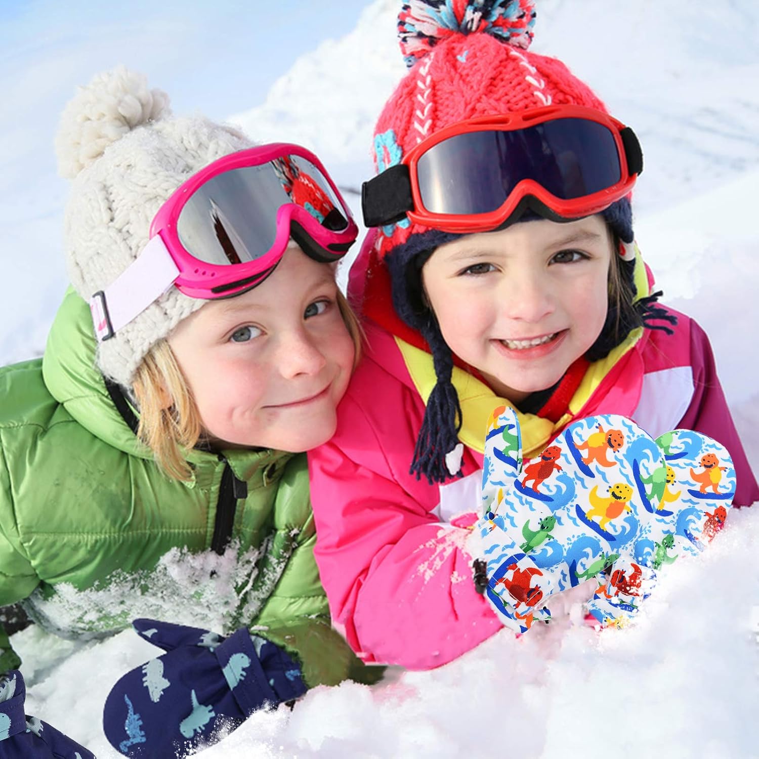 American Trends Lined Fleece Toddler Winter Gloves - Soft Waterproof and Cutesy