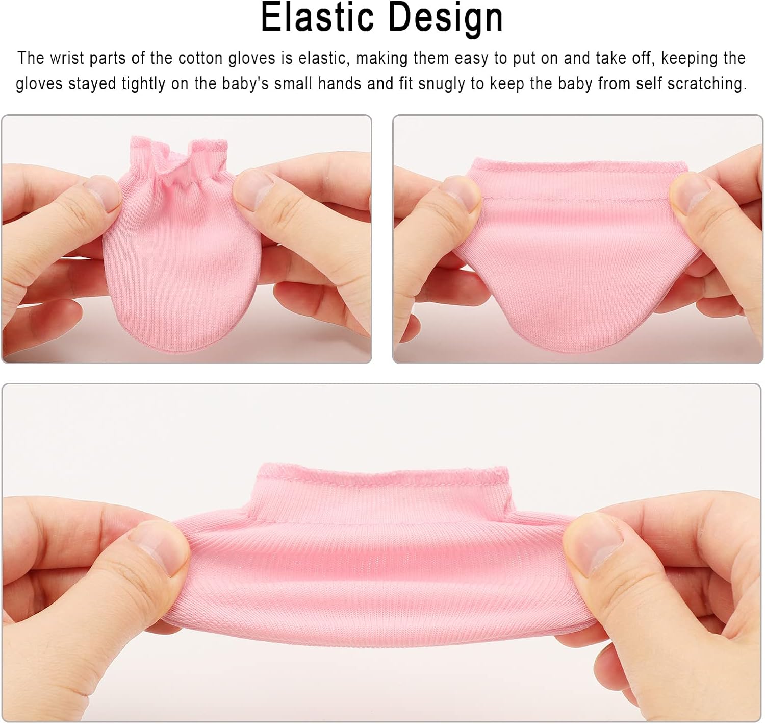 Soft No- Scratch Hypoallergenic mittens for Babies 0-6 Months