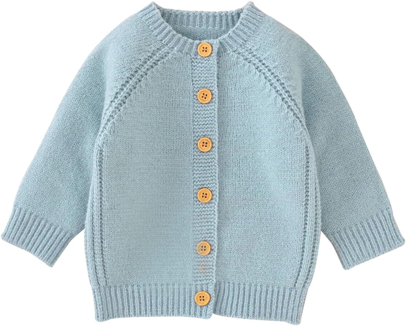 Sky Blue Knit Cardigan Sweater