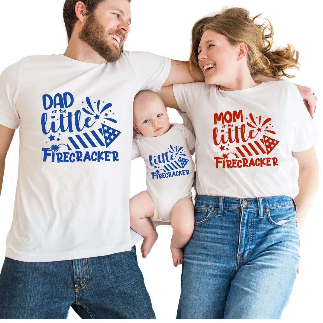 Fourth of July Family Matching Shirts Set for Mom Dad and Baby