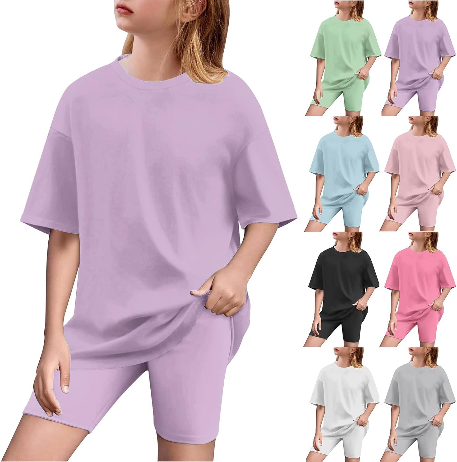 Generic Girls Loose Tracksuit Set for Ages 5-15