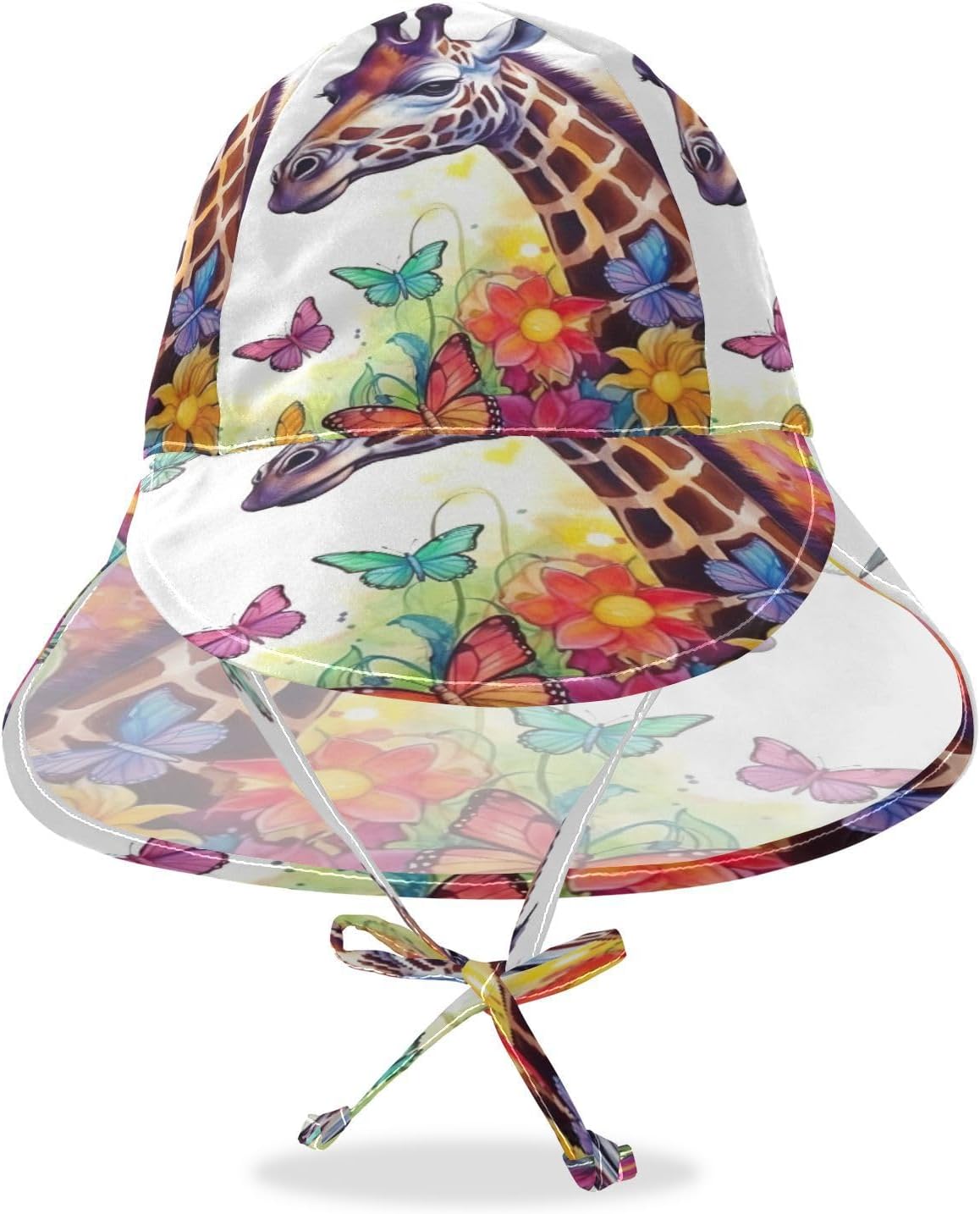 Emelivor Giraffe Butterflies Baby Sun Hat UPF 50