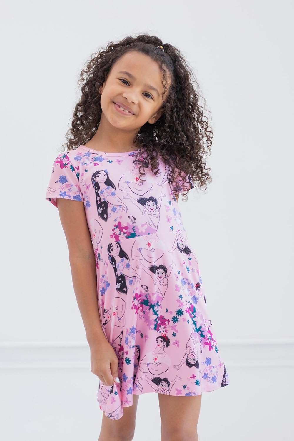 Disney Encanto Minnie Mouse Girls Short Sleeve Dress Headband