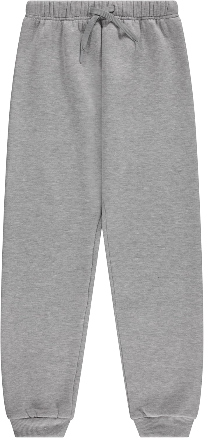 Girls Cotton Blend Jogger Pants Set - Cozy Stylish - Pack of 3 with Drawstring