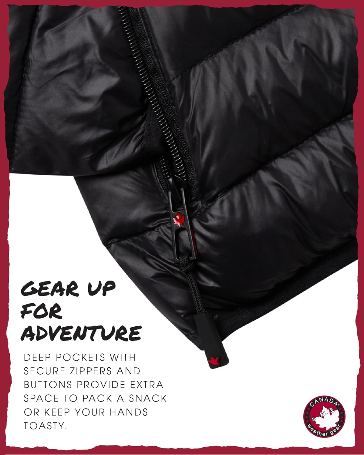 Canada Weathgabe Girls Puffer Jacket - Lightweight Durable Perfect for Kids 7-16