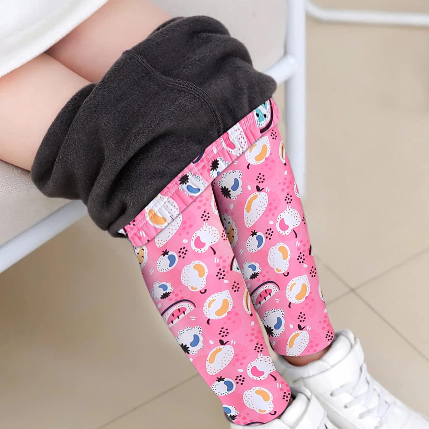 Super Soft Fleece-Lined Leggings for Toddlers Girls - trendy and comfortable