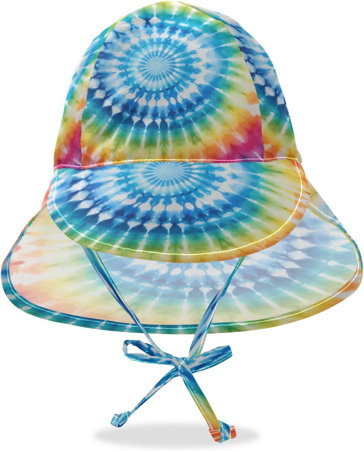 Emelivor Rainbow Tie-Dye Baby Sun Hat UPF 50