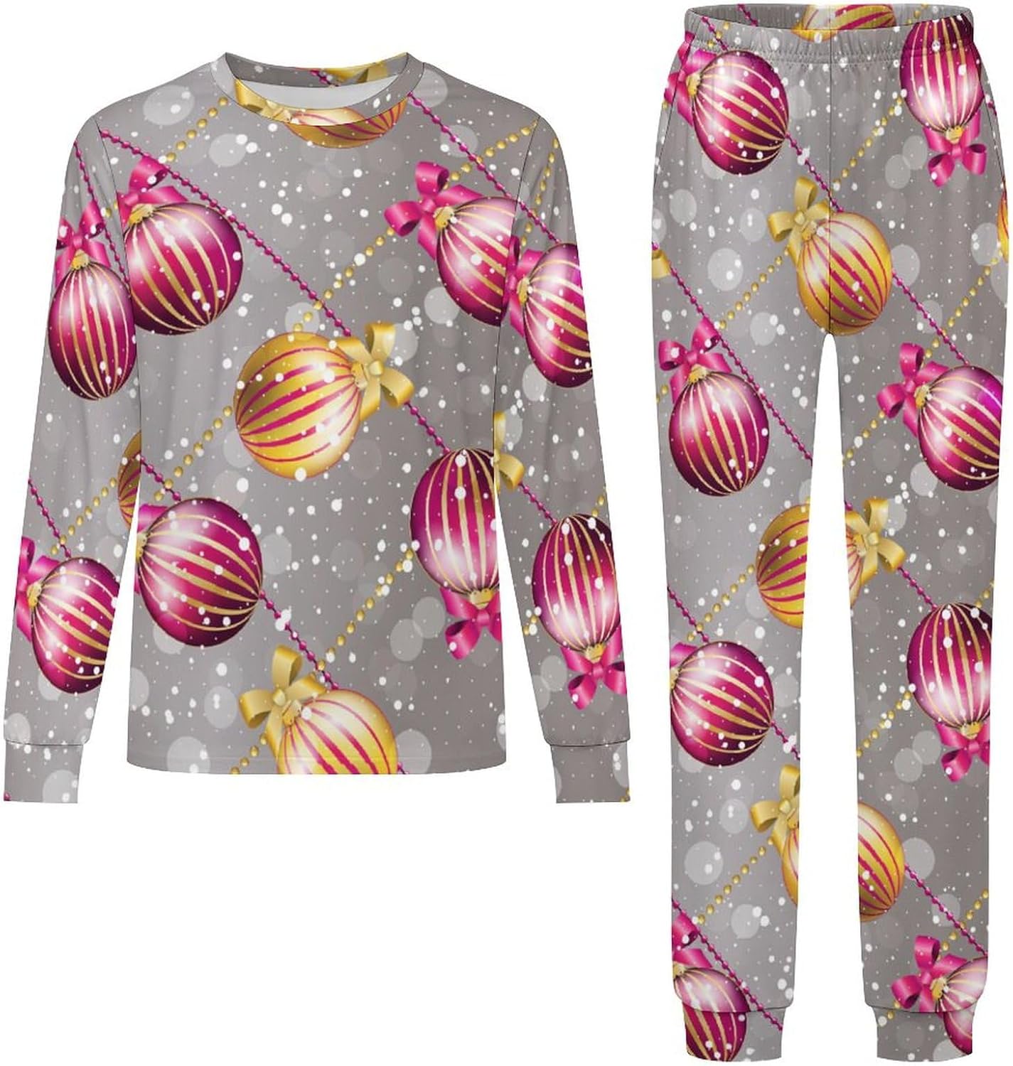 MEIKKO Christmas Ball Baubles Thermal Underwear Set