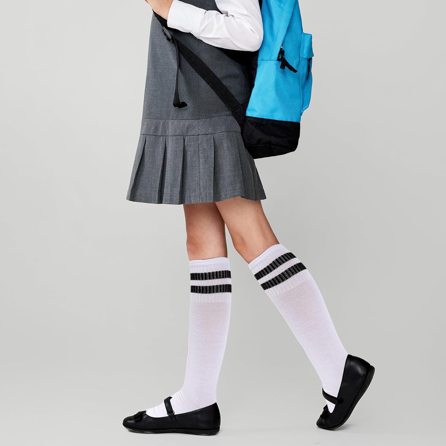 3 Pairs Striped Soccer Socks for Kids