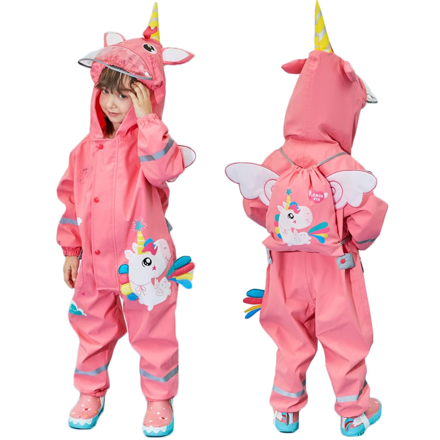 Fewlby Toddler Girls Lightweight Rain Jacket