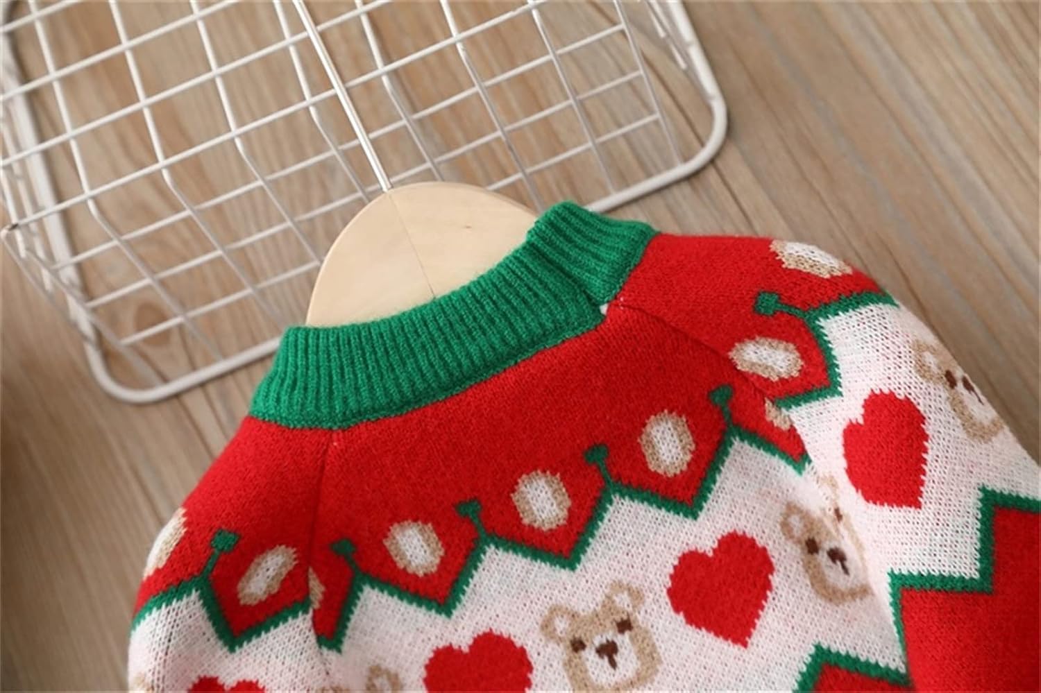 Warm Cozy Christmas Sweater for Babies Cute Deers in Knit