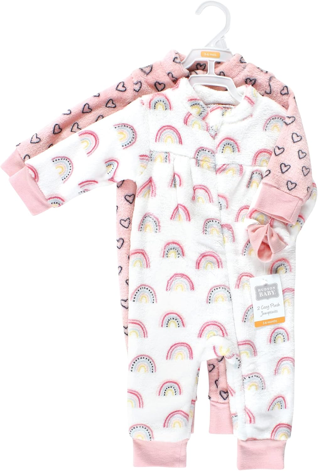 Hudson Baby Baby Girls Plush Jumpsuit With 3D Animal Design
