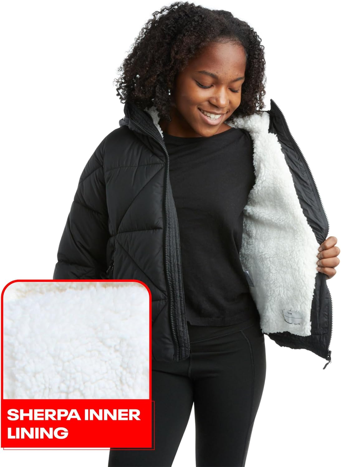 Stay Warm Style Comfort Reebok Girls Heavyweight Quilted Puffer Parka