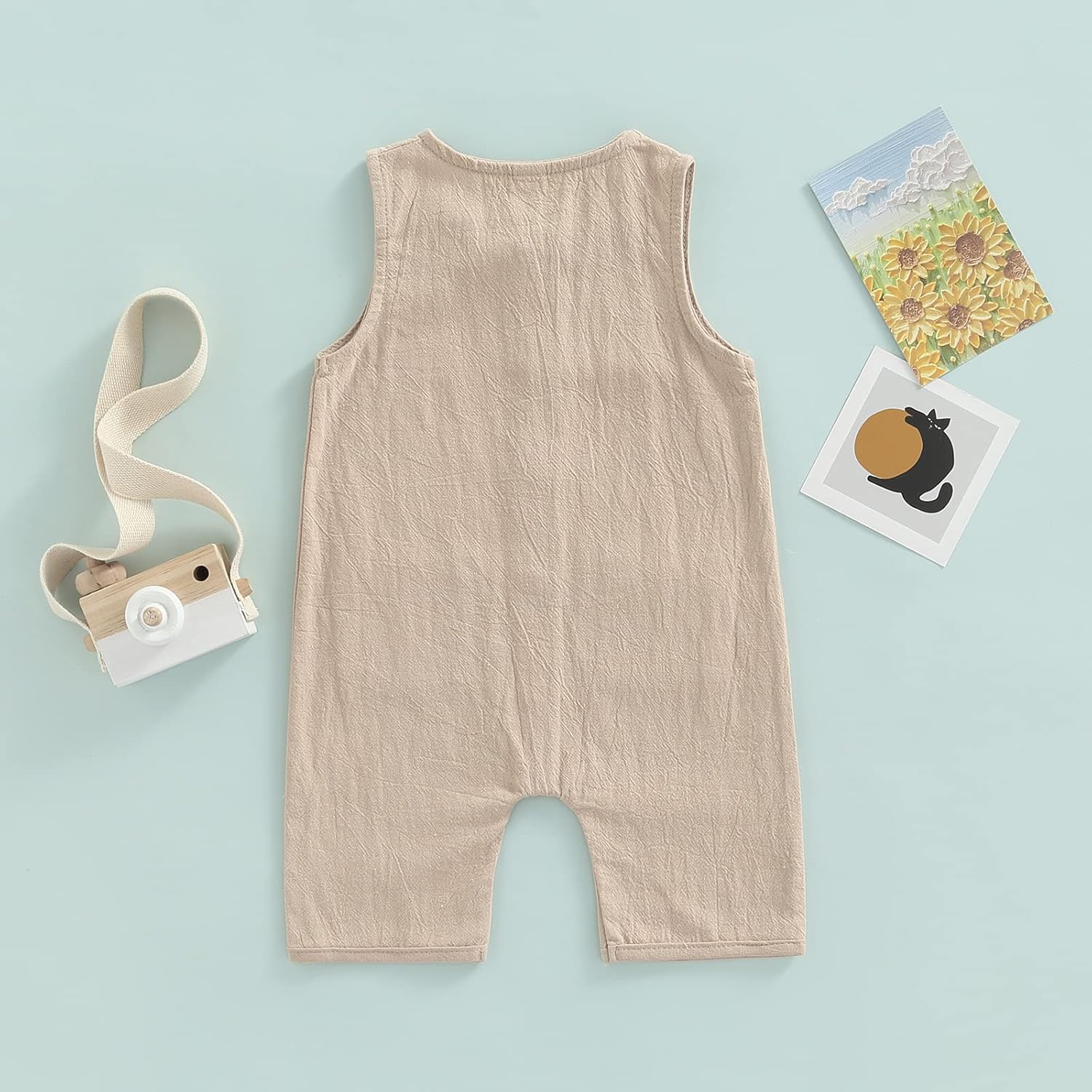 Mubineo Boys Summer Linen Romper for Babies